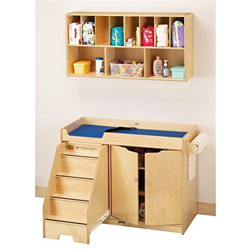 Jonti-Craft 5135JC Baby Changing Table with Stairs Combo, Left - Diaper Changing Station