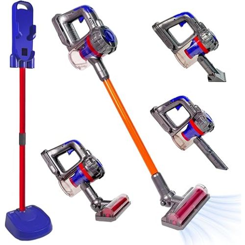 3-in-1 Kids Vacuum That Really Works - Toddler Vacuum Cleaning Toy Set, Kids Working Play Vacuum Cleaner with Real Suction, Montessori Housekeeping Toy for Toddlers 3 4 5 6+