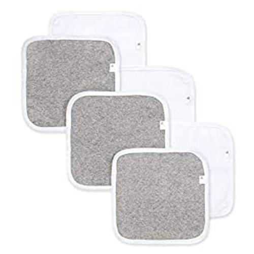 Amazon.com : Burt's Bees Baby Washcloths, Absorbent Knit Terry, Super Soft 100% Organic Cotton Heather Grey : Baby