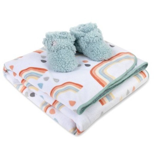 Fisher-Price In The Clouds Sherpa Lined Blanket and Plush Booties