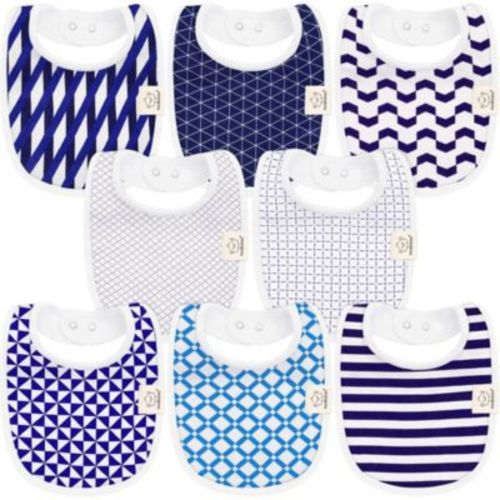 8pk Organic Baby Bibs for Boy, Baby Drool Bib for Baby Boys and Girls, Infant Teething Bibs