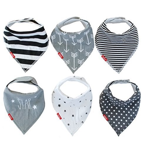 Unisex Baby Bandana Drool Bibs | 6 Pack Gift Set For Boy or Girl by Oak & Navy