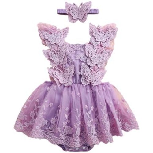 Karwuiio Newborn Baby Girl Romper Dress Infant Sleeveless Lace Floral Romper Bodysuit Baby Girl Summer Clothes Outfits
