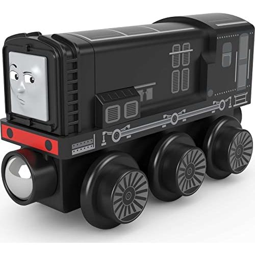 Fisher-Price Thomas & Friends Wooden Railway, Diesel Engine, Push-Along Toy Train for Kids Ages 2 and Up