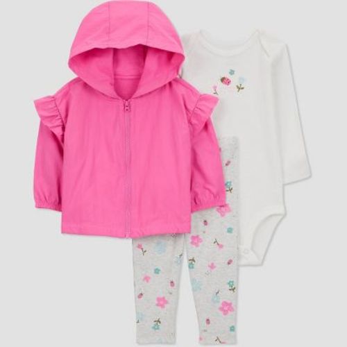 Carter's Just One You®️ Baby Girls' Floral Top & Bottom Set - Pink 9m