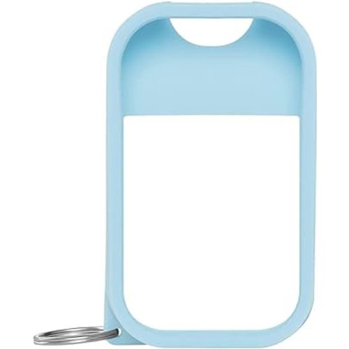 Touchland Mist Case for Power Mist and Glow Mist (1FL OZ), Protective and Stylish Hand Sanitizer Spray Accessory, Silicone Case with Keyring, Frosty Blue