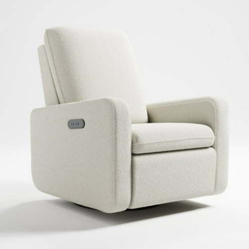 Graco Teddi Infant Power Recliner Swivel Glider with USB, Ivory Boucle
