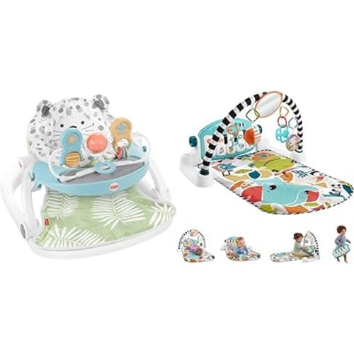 Fisher-Price Infant Seat with Toy Bar and Musical Kick & Play Gym
