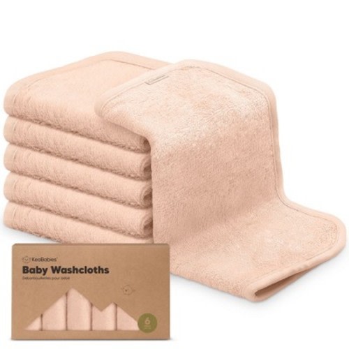 6pk Deluxe Baby Washcloths, Organic and Soft Baby Wash Cloth, Baby Bath Towel, Face Cloths