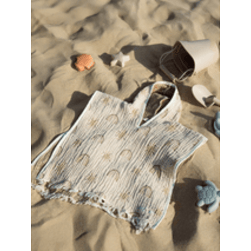 Rainbow Gauze Hooded Poncho | Sand Cloud