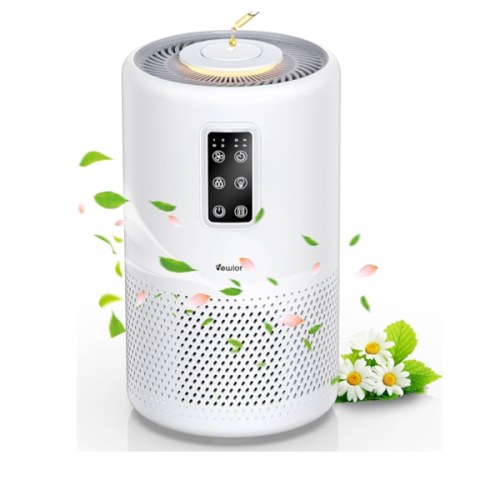 Air Purifiers for Home Large Room up to 1600ft², VEWIOR H13 True HEPA Air Purifier for Bedroom with night light, Fragrance Sponge, Sleep Mode, Timer, Lock, Air Cleaner for Wildfire Smoke Odor Dander