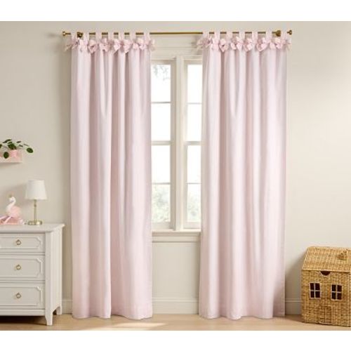 Eyelet Bow Tab Top BO Curtain , 44x84 , Light Pink