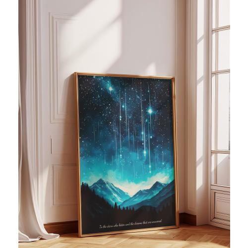 Custom To the stars Wall Art, Velaris Travel Poster, ACOTAR Night Court Art ,Rhysand and Feyre, Celestial Book Lover Deco, Gift for her