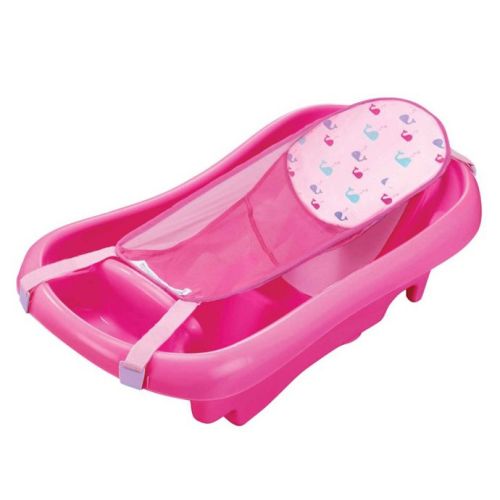 The First Years Pink Sure Comfort Deluxe Newborn-to-Toddler Tub in Pink