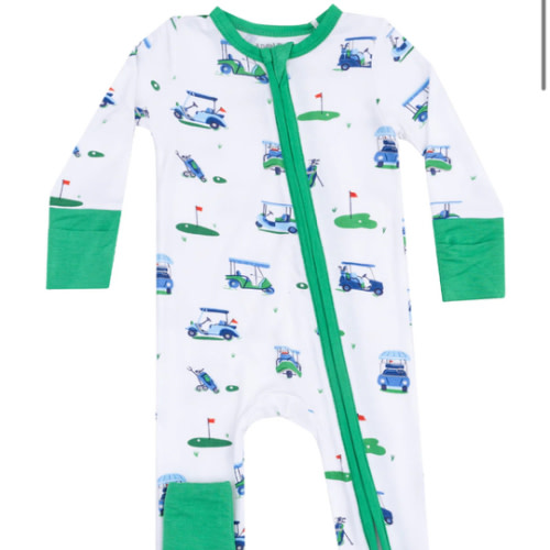 2-Way Zip Romper, Vintage Golf Carts – SpearmintLOVE