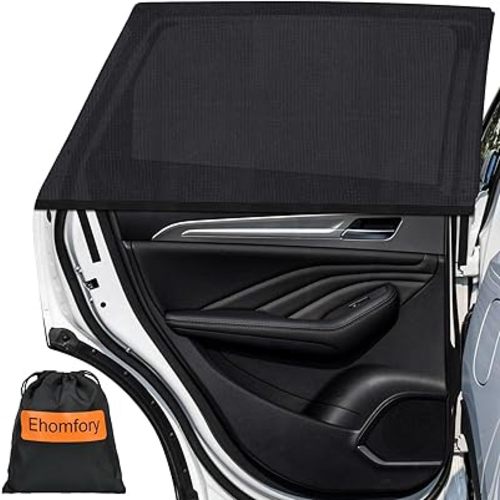 Car Window Shade 2 Pack, Ehomfory Highly Elastic Universal Car Rear Side Window Cover for 98% of Cars SUVs, Anti-Sun Glare, Reduce UV Rays, Privacy Protection