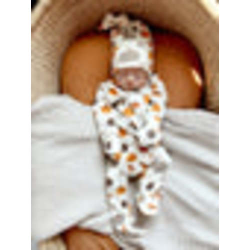 Organic Waffle Basic Zip Footie, Harvest Pumpkin – SpearmintLOVE
