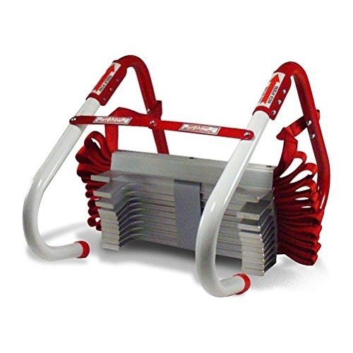 Kidde Fire Escape Ladder, 3-Story Rope Ladder, Extends to 25-Feet, Anti-Slip Rungs