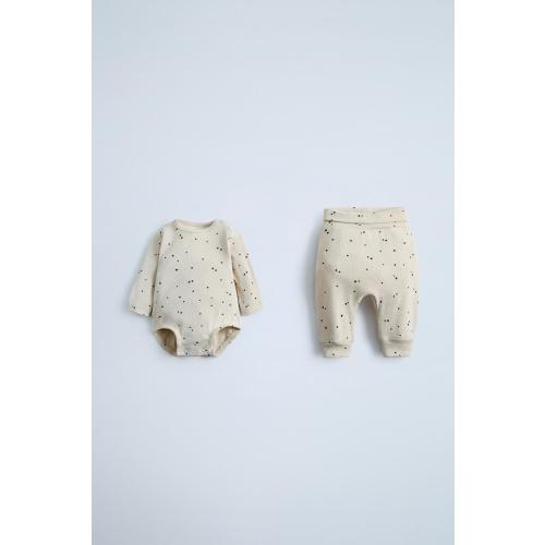 STAR BODYSUIT AND LEGGINGS PACK - Ecru | ZARA United States