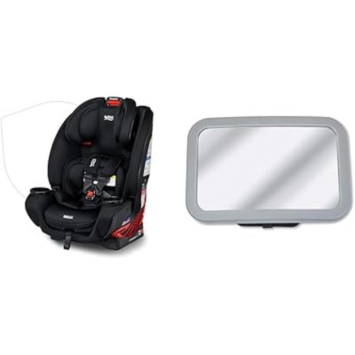 Britax One4Life Convertible Car Seat, Rear to Forward Facing, 5-120 lbs & Britax Baby Car Mirror, XL Clear View for Back Seat