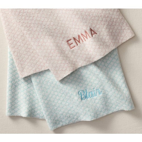 Plush Diamond Knit Baby Blanket