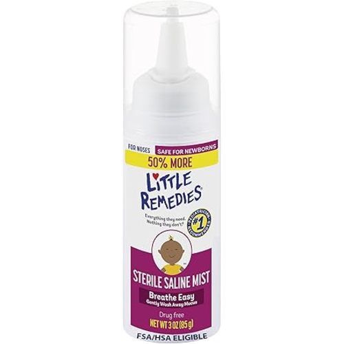 Little Remedies Sterile Baby Saline Nasal Mist, 3 Fl Oz