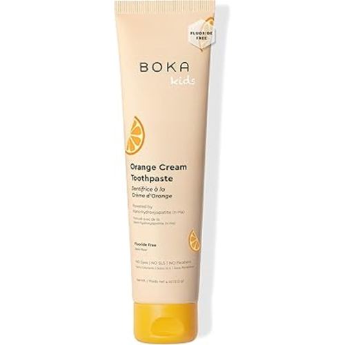 Boka Fluoride Free Toothpaste Nano Hydroxyapatite Toothpaste - Orange Cream Flavor, 4 oz 1Pk US Manufactured