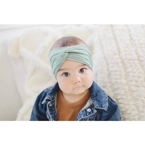 Twist Cable Knit Baby Headband, Thick Nylon Headband, Trendy Baby Headband, Baby Girl Headband, Baby Headwrap, Baby Girl Gift, Newborn Bow