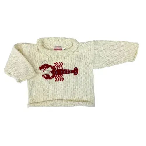 Children's Ivory Lobster Roll Neck Sweater | Kids Sweater | The Red Wagon