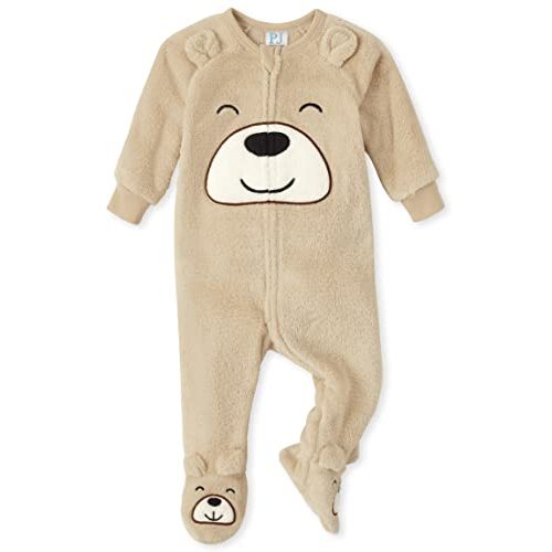 The Children's Place Baby and Toddler Fleece Zip-Front One Piece Footed Pajama