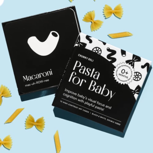 Pasta for Baby High-Contrast Art Cards – Chunky Deli
