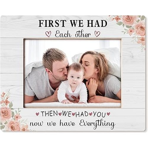 New Baby Picture Frames 5x7, Family Photo Frame, Ultrasound Photo Frame, New Parents Gifts, Baby Picture Frames Newborn, Pregnancy Announcement, Baby Boy Picture Frame, First We Had Each Other