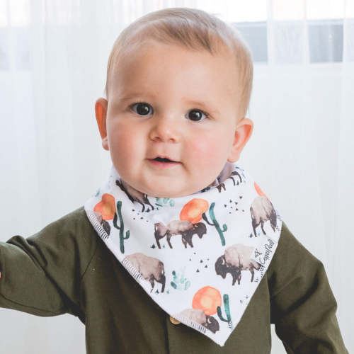 Baby Bandana Bibs - Bison