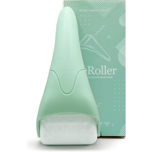 ROSELYNBOUTIQUE Ice Roller for Face Wrinkles Fine Lines Puffiness Stick Massager Facial Skin Care Tools Self Care Gifts for Men Women (Green)