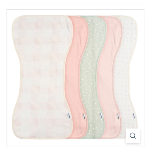 5-Pack Baby Girls Pink Plaid Jersey Burp Cloths – Gerber Childrenswear