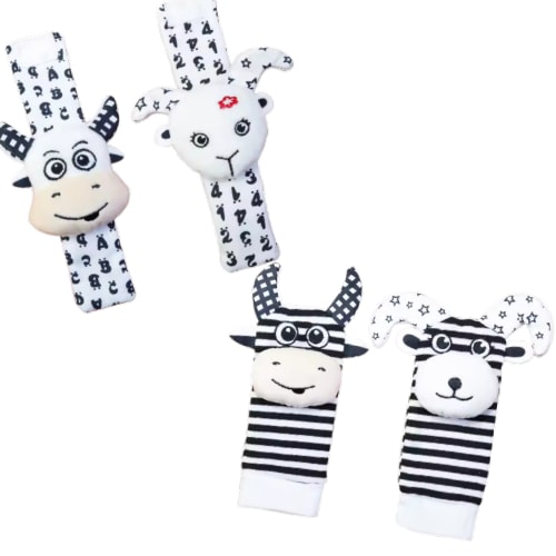 Wrist and Feet High Contrast Rattle (Socks/Wrist Band)