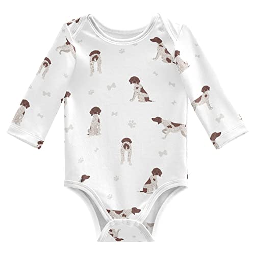 vvfelixl Baby Bodysuits Black Pug White Long Sleeve Cotton Baby Clothes For Boys Girls 0-24 Months