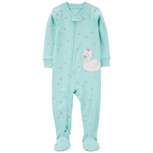 Baby 1-Piece Swan Print 100% Snug Fit Cotton Footie Pajamas - Carter's | Carter's