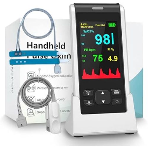 Pulse Oximeter-HOLFENRY Infant Pulse Oximeter Rechargeable for Baby&Adult,with Continuous Monitor,Baby Pulse Oximeter Infant Oxygen monitor-Adjustable Alarm for Pulse Rate and SpO2,FSA/HSA Eligible