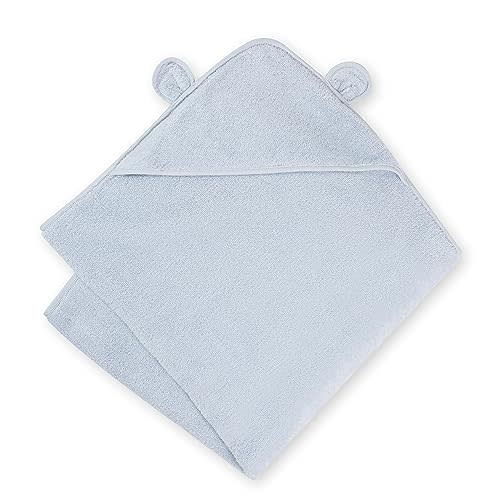 Natemia Organic Hooded Baby Bath Towel - Ultra Soft Cloud Touch Cotton - Absorbent Hooded Bath Towel for Newborns, Babies, and Toddlers - Baby Registry Must-Have
