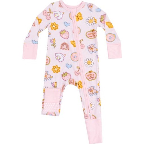 Print Convertible Zip Romper, 0-3M