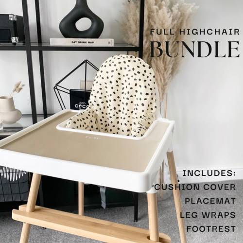 Highchair Bundle – Cushion, Placemat, Leg Wraps, Footrest