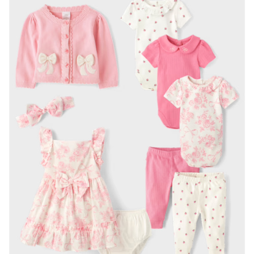 Baby Girls Pink Floral Gift Set - Homegrown by Gymboree Collection | Gymboree