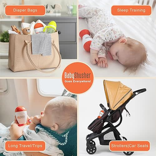 Baby Shusher Portable Sound Machine - White Noise Sound Machine, Baby Soother for Sleeping, Newborn Essentials for Crib, Battery Operated Hush, Travel Friendly - 1 Count