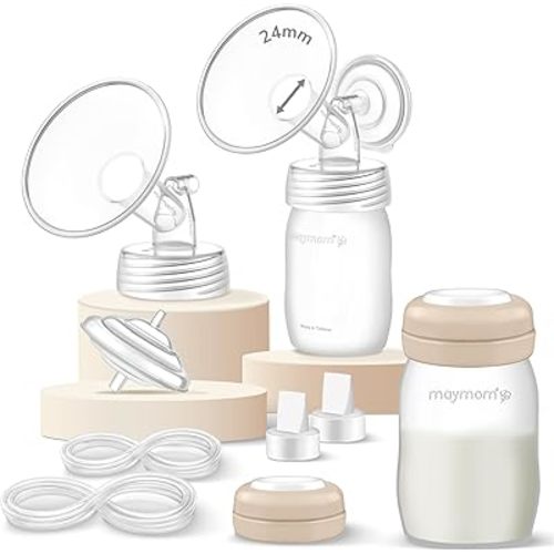 Maymom Pump Part Compatible with Spectra S2 S1 9 Plus Breastpump Not Original Spectra Replacement Pump Part 24mm Flange Bottle Duckbill Valve