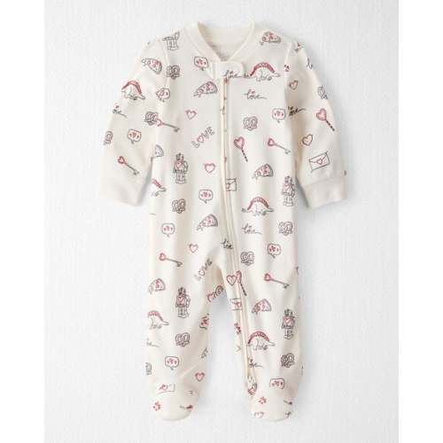 Baby Organic Cotton Sleep & Play Pajamas in Little Loves Print - Little Planet | Carter's