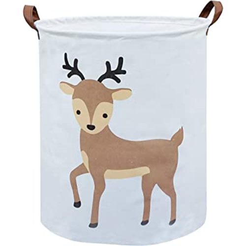 Kids Laundry Basket,Deer Laundry Hamper Collapsible Baby Storage Baskets for Boy Room Decor,Nursery Hamper,Toy Organizer,(Deer)