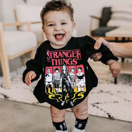 Baby Stranger Things Print romper