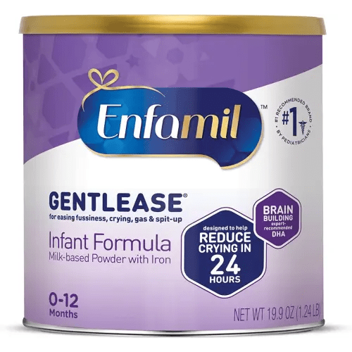 Enfamil Gentlease Baby Formula, Reduces Fussiness, Gas, Crying and Spit-up in 24 hours, DHA & Choline to support Brain development, Value Powder Can, 19.9 Oz