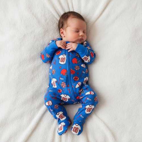 Buffalo Football Baby Footie | Bamboo Sleeper